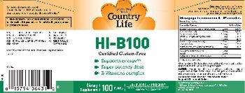 Country Life HI-B100 - supplement