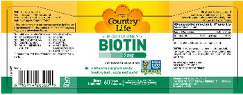 Country Life High Potency Biotin 5 mg - supplement