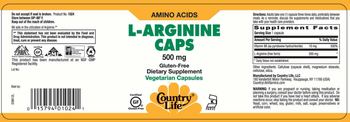 Country Life L-Arginine Caps 500 mg - 