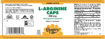 Country Life L-Arginine L-Ornithine Caps - supplement
