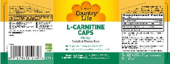 Country Life L-Carnitine Caps 500 mg - supplement
