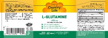 Country Life L-Glutamine 1000 mg - supplement