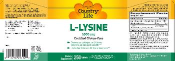 Country Life L-Lysine 1000 mg - supplement
