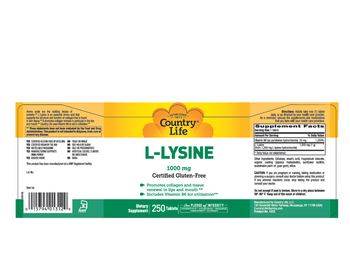 Country Life L-Lysine 1000 mg - supplement