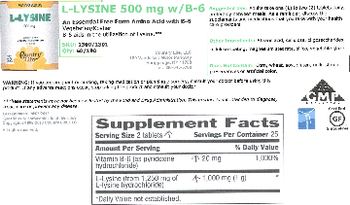 Country Life L-Lysine 500 mg - supplement