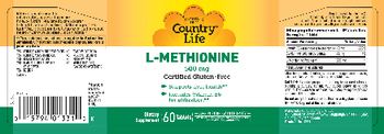 Country Life L-Methionine 500 mg - supplement