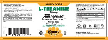 Country Life L-Theanine 200 mg - supplement