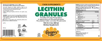 Country Life Lecithin Granules - supplement