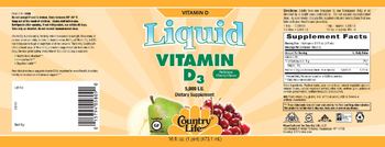 Country Life Liquid Vitamin D3 5,000 IU Delicious Cherry Flavor - these statements have not been evaluated by the food and drug administration this product is not int