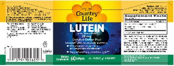 Country Life Lutein With Zeaxanthin 20 mg - supplement