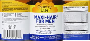 Country Life Maxi-Hair For Men - supplement