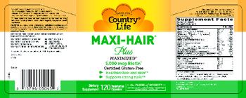 Country Life Maxi-Hair Plus 5,000 mcg Biotin - supplement