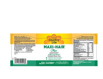 Country Life Maxi-Hair Plus 5,000 mcg Biotin - supplement