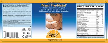 Country Life Maxi Pre-Natal - supplement