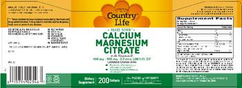 Country Life Maxi-Sorb Calcium Magnesium Citrate With Vitamin D - supplement