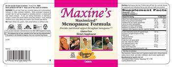 Country Life Maxine's Maximized Menopause Formula - supplement
