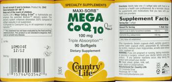 Country Life Mega CoQ10 Q-Gel - supplement