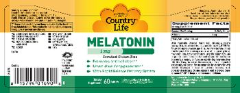 Country Life Melatonin 1 mg - supplement