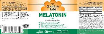 Country Life Melatonin 3 mg - supplement