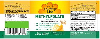 Country Life Methylfolate 800 mcg - supplement