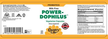 Country Life Milk-Free Power-Dophilus - supplement