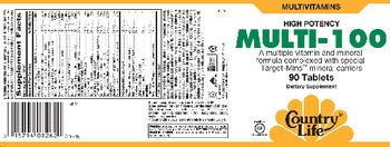 Country Life Multi-100 - multivitamins