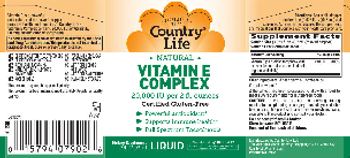 Country Life Natural Liquid E Complex 20,000 IU - supplement