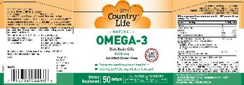 Country Life Natural Omega-3 Fish Body Oils 1000 mg - supplement