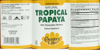 Country Life Natural Tropical Papaya - supplement