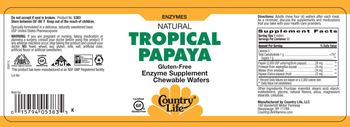 Country Life Natural Tropical Papaya - enzyme supplement