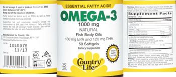 Country Life Omega-3 1000 mg - supplement