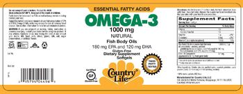 Country Life Omega-3 1000 mg - supplement