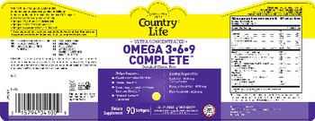 Country Life Omega 3-6-9 Complete Natural Lemon Flavored! - supplement