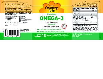 Country Life Omega-3 Fish Body Oils 1000 mg - supplement