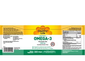 Country Life Omega-3 Fish Body Oils 1000 mg - supplement