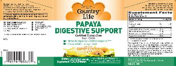 Country Life Papaya Digestive Support Pineapple Papaya - supplement