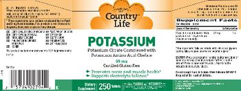 Country Life Potassium 99 mg - supplement