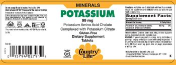 Country Life Potassium 99 mg - supplement