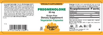 Country Life Pregnenolone 30 mg - supplement