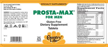 Country Life Prosta Max For Men - supplement