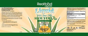 Country Life Realfood Organics Liquid 100% Inner Fillet Aloe Vera Plus - supplement