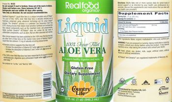 Country Life Realfood Organics Liquid 100% Inner Fillet Aloe Vera - supplement