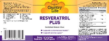 Country Life Resveratrol Plus - supplement