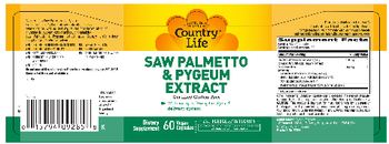 Country Life Saw Palmetto & Pygeum Extract - supplement