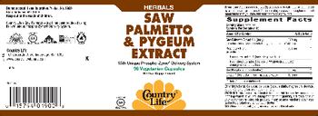 Country Life Saw Palmetto & Pygeum Extract - herbal supplement