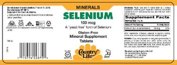 Country Life Selenium 100 mcg - mineral supplement