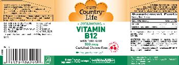 Country Life Sublingual Vitamin B12 500 mcg Cherry Flavor - supplement