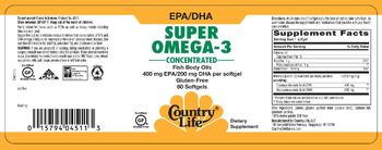 Country Life Super Omega-3 - supplement