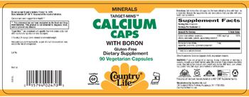 Country Life Target-Mins Calcium Caps With Boron - supplement