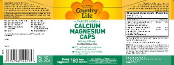 Country Life Target-Mins Calcium-Magnesium Caps - supplement